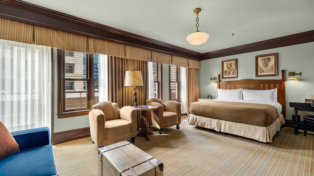 Historic guest room at The Arctic Club Hotel Seattle