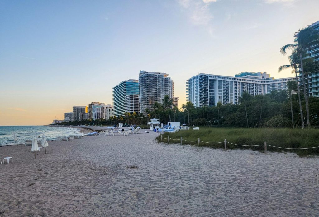 North Beach Miami shoreline with hotels and sand