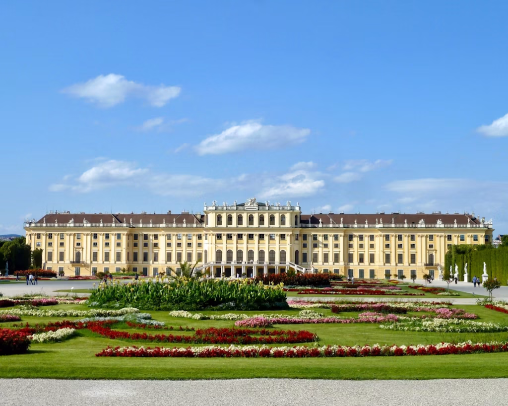 Schönbrunn Palace and gardens in Vienna
